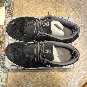 On Running Charcoal and Black Athletic Shoes